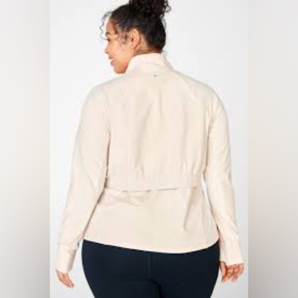 Fabletics Trinity Performance Jacket Cream Size L… - image 5